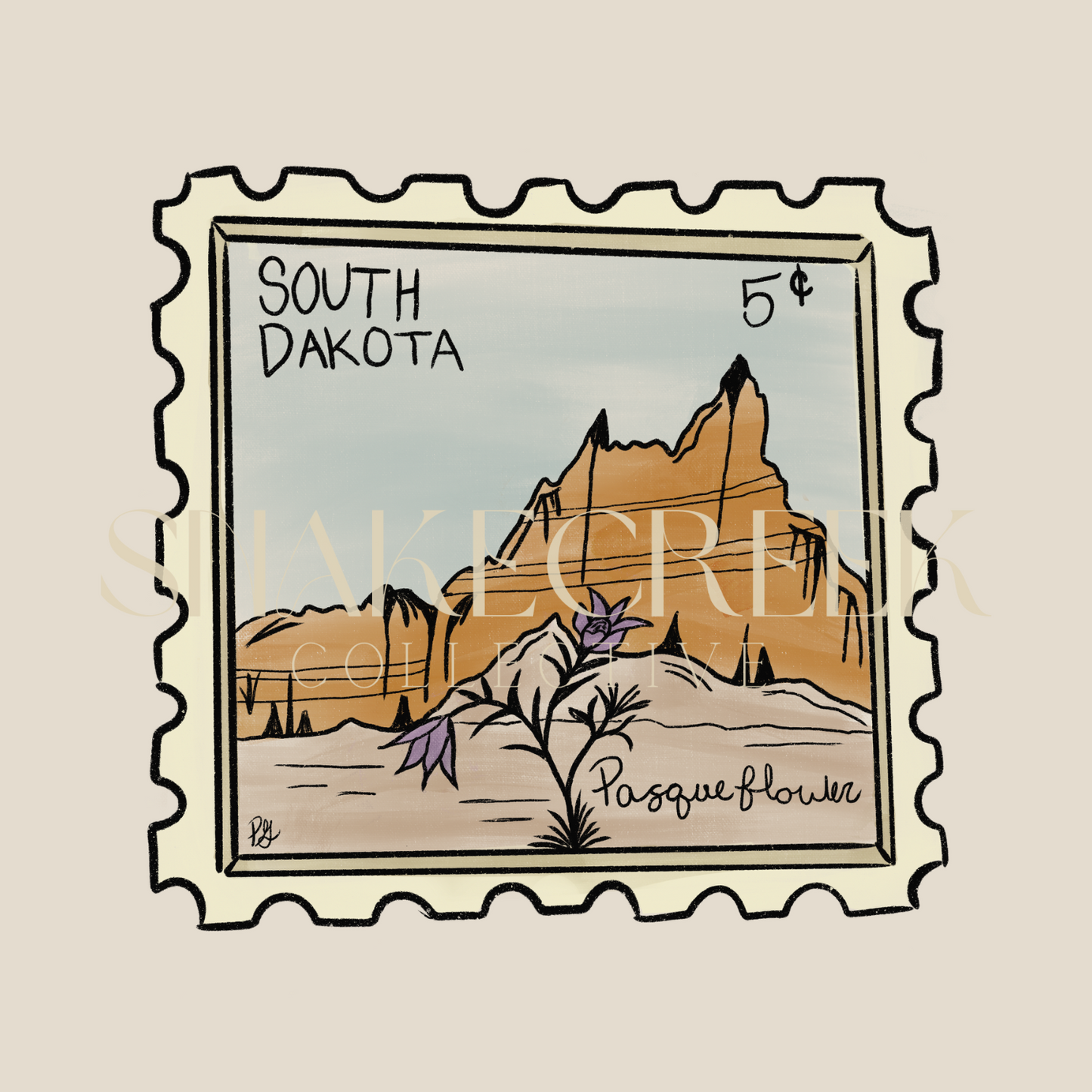 South Dakota Stamp Color